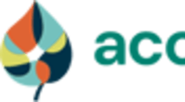 ACCTING logo - a leaf coloured in blue orange light blue green and yellow