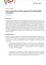 How could policy makers support just sustainability transitions?
