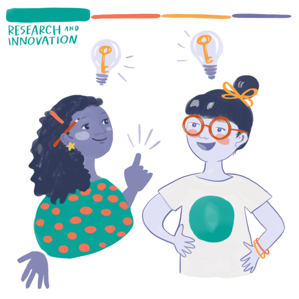 Two persons innovating Two persons innovating