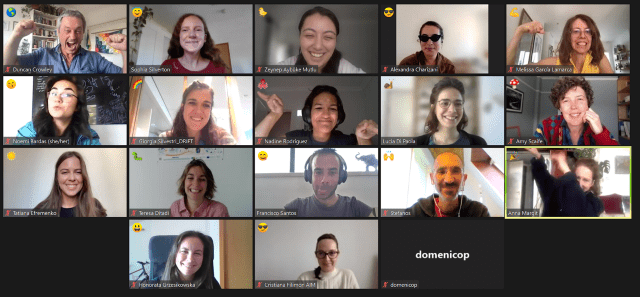Screenshot of some UrbanCommunity members meeting online on Zoom