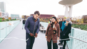 The chairman of the technical committee, Andreas Schönström (S) and project manager Edit Stormwalther, inaugurating Dagvattenparken. The chairman of the technical committee, Andreas Schönström (S) and project manager Edit Stormwalther, inaugurating Dagvattenparken.