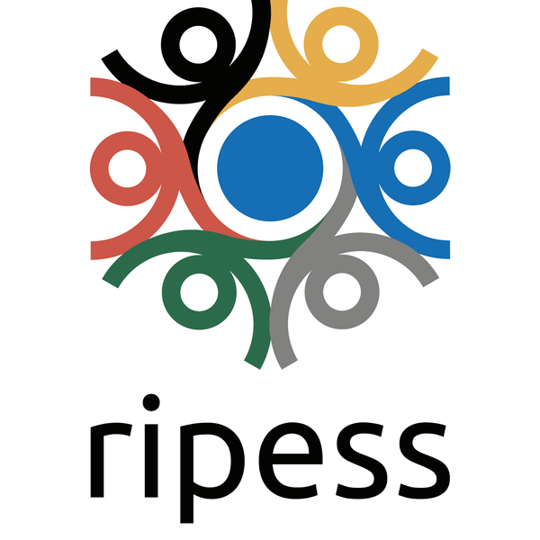 Ripess logo - multicoloured figures holding hands in a circle Ripess Network