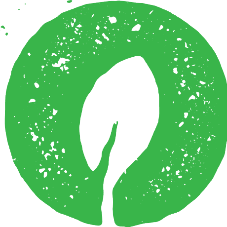 Grow Observatory logo - white leaf on a green background
