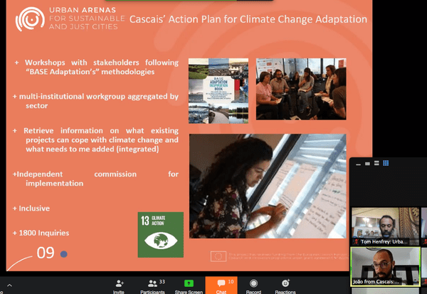 Screenshot of the first UrbanA Community Conversation